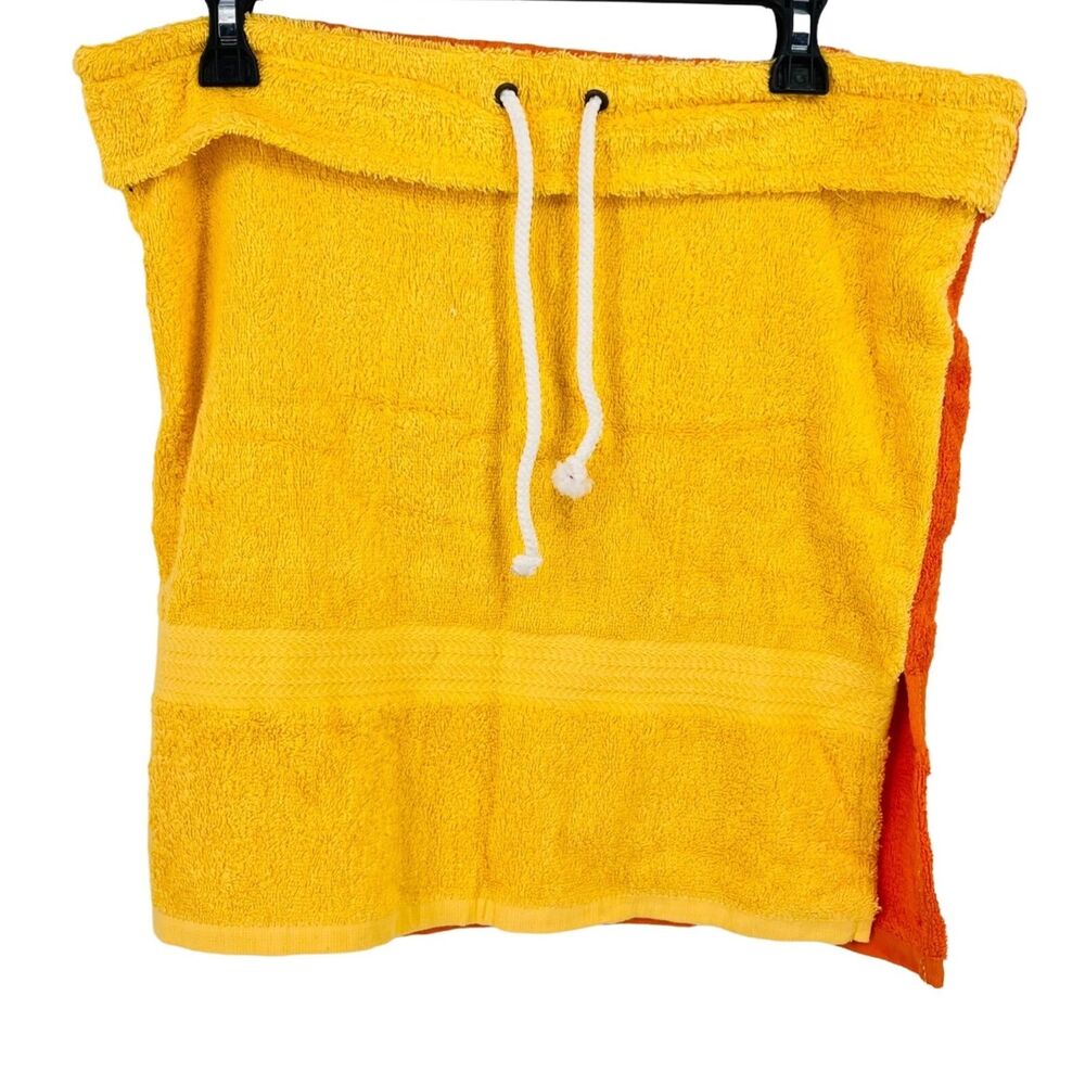 Original Ragz Towel Swim Sweats Cover Up Skirt Kids Size Medium Orange Yellow